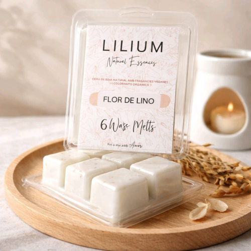 Wax Melts Flor de Lino — Peonía, flor de algodón y sándalo